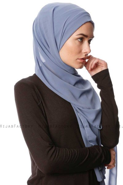 Derya - Denim Praktisch Chiffon Hijab