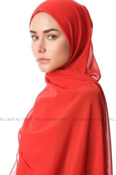 Derya - Himbeere Praktisch Chiffon Hijab