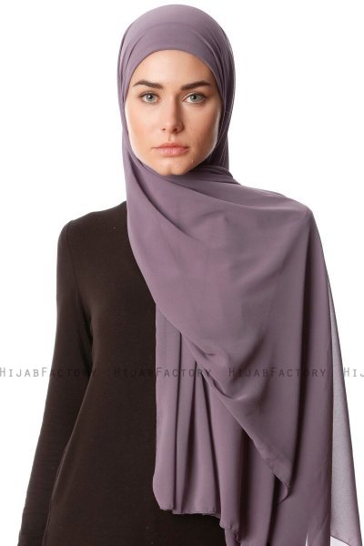 Derya - Lila Praktisch Chiffon Hijab