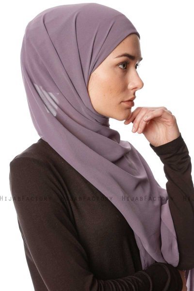 Derya - Lila Praktisch Chiffon Hijab
