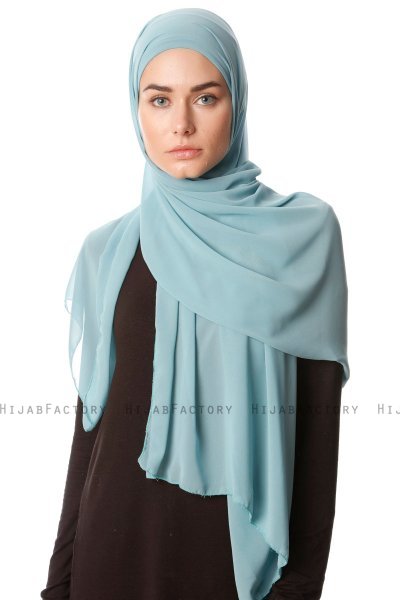 Derya - Minzgrün Praktisch Chiffon Hijab