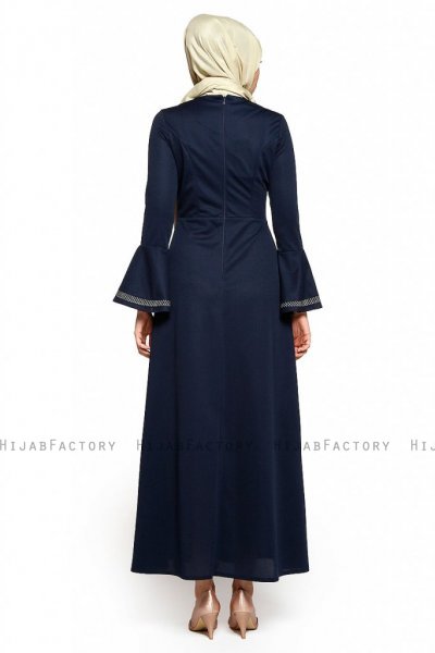 Deste - Navy Blau Kleid - Miss Halima