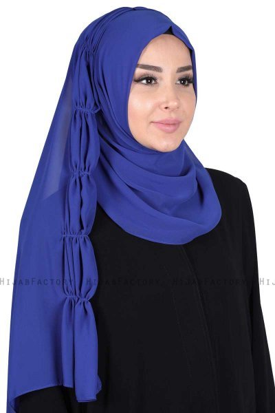 Disa - Blau Praktisch Chiffon Hijab