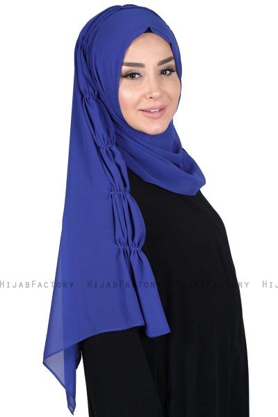 Disa - Blau Praktisch Chiffon Hijab