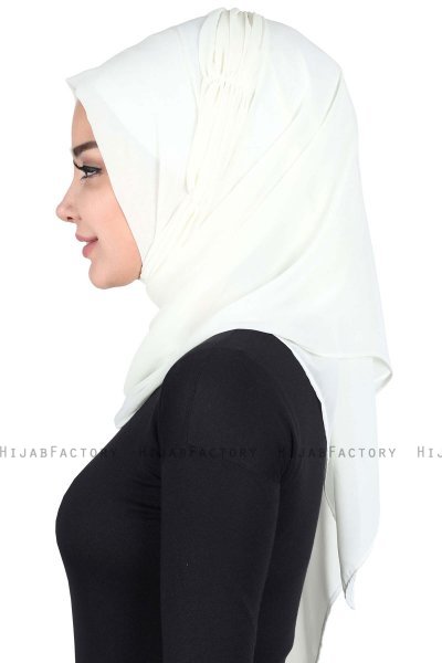 Disa - Creme Praktisch Chiffon Hijab