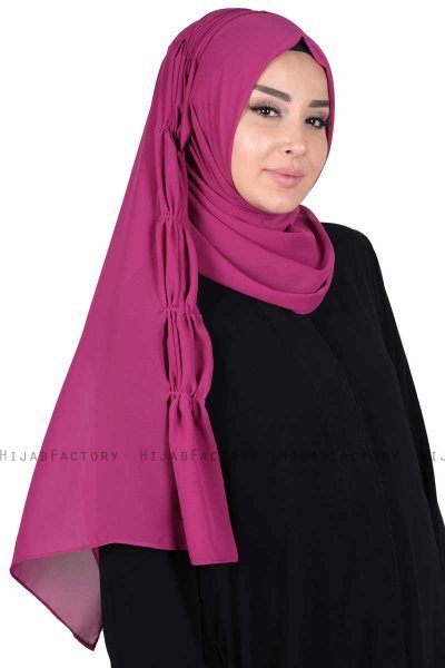 Disa - Fuchsie Praktisch Chiffon Hijab
