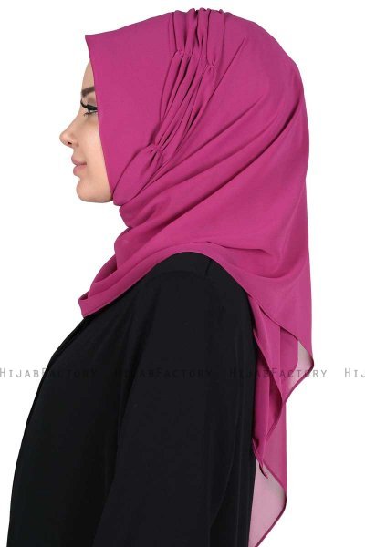 Disa - Fuchsie Praktisch Chiffon Hijab