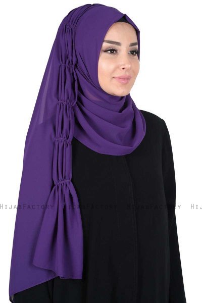 Disa - Lila Praktisch Chiffon Hijab