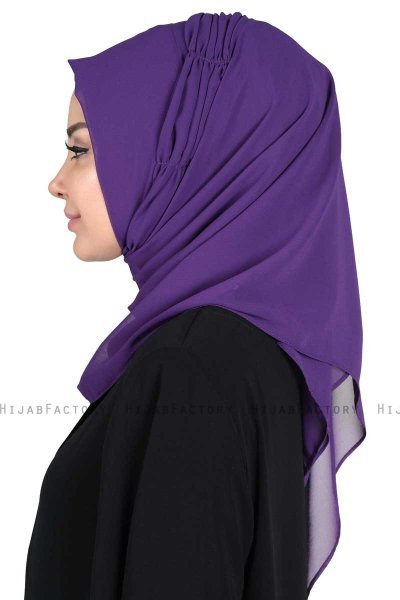 Disa - Lila Praktisch Chiffon Hijab