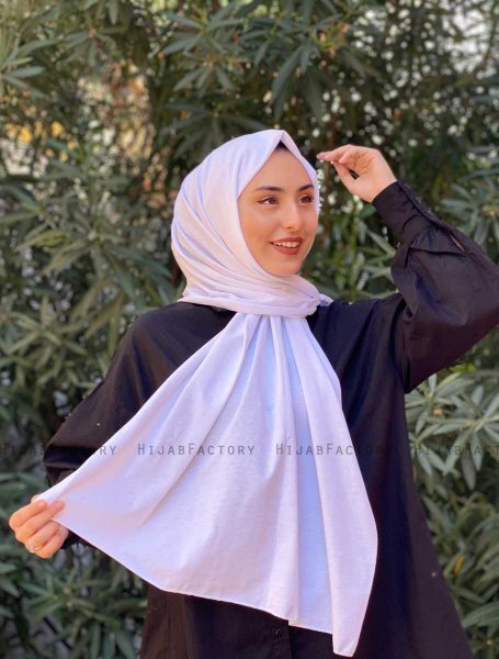 Djamila - Weiß Baumwolle Hijab - Mirach