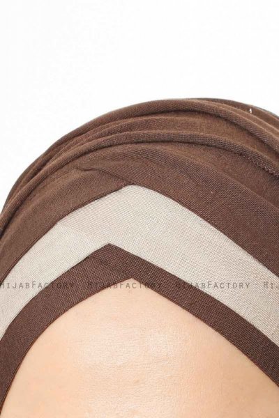 Duru - Braun & Taupe Jersey Hijab