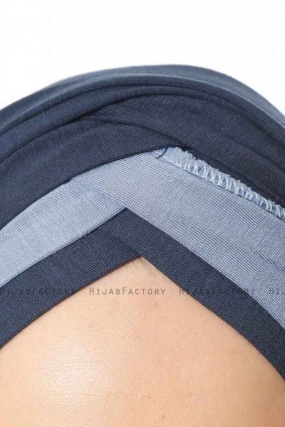 Duru - Navy Blau & Indigo Jersey Hijab