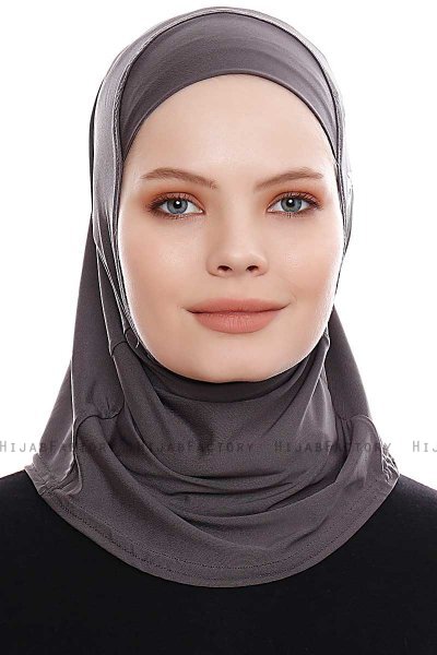 Elif - Anthrazit Sport Hijab - Ecardin