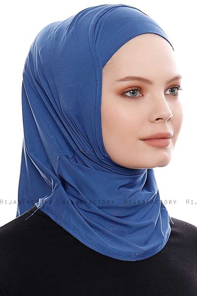 Elif - Blau Sport Hijab - Ecardin