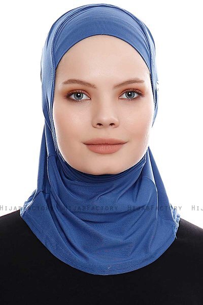 Elif - Blau Sport Hijab - Ecardin