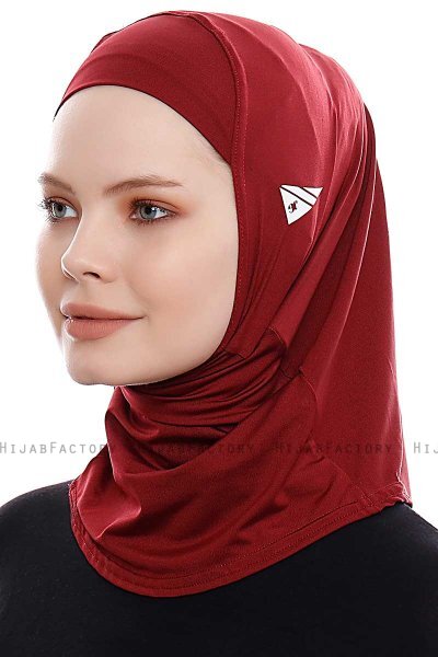 Elif - Bordeaux Sport Hijab - Ecardin