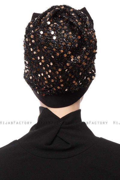 Enfleda - Schwarz & Gold Turban