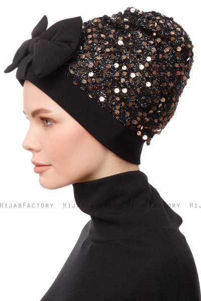 Enfleda - Schwarz & Gold Turban