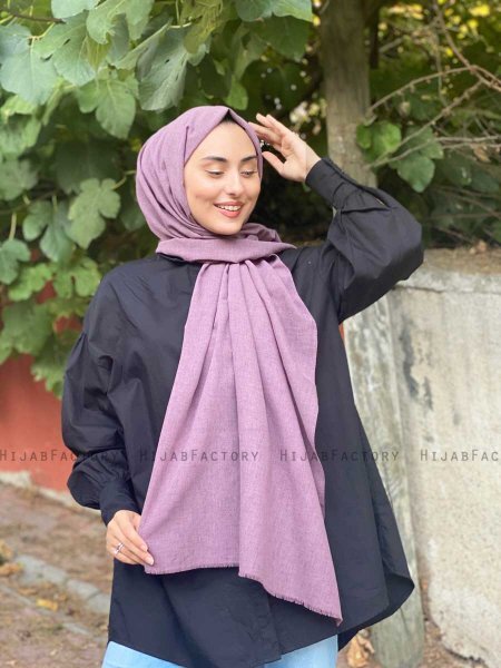 Ermina - Lila Baumwolle Hijab - Mirach