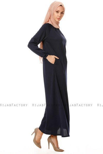 Esra - Navy Blau Kleid - Miss Halima