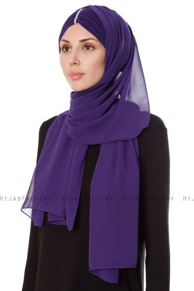 Evren - Lila Chiffon Hijab