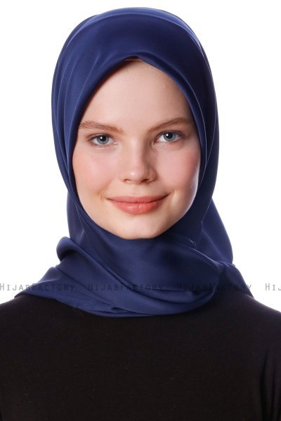 Eylul - Navy Blau Platz Rayon Hijab