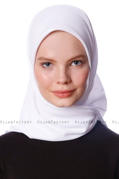 Eylul - Weiß Platz Rayon Hijab