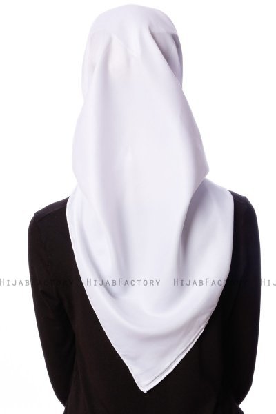 Eylul - Weiß Platz Rayon Hijab