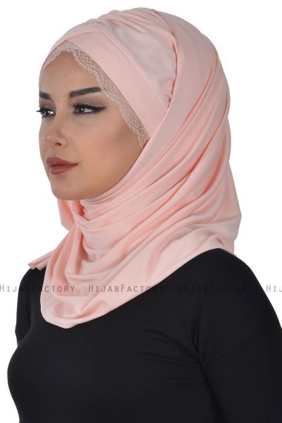 Filippa - Altrosa Baumwolle Praktisch Hijab - Ayse Turban