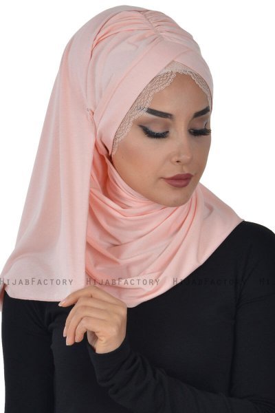 Filippa - Altrosa Baumwolle Praktisch Hijab - Ayse Turban