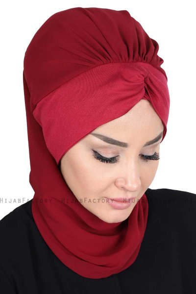 Gill - Bordeaux & Bordeaux Praktisch Hijab