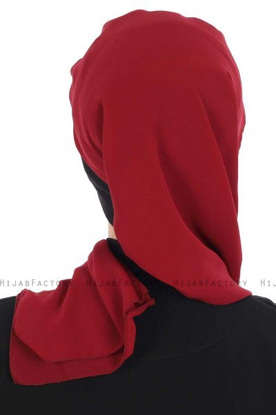 Gill - Bordeaux & Schwarz Praktisch Hijab