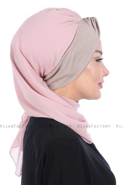 Gill - Altrosa & Taupe Praktisch Hijab