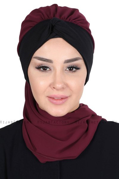 Gill - Pflaume & Schwarz Praktisch Hijab