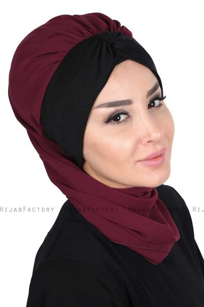 Gill - Pflaume & Schwarz Praktisch Hijab