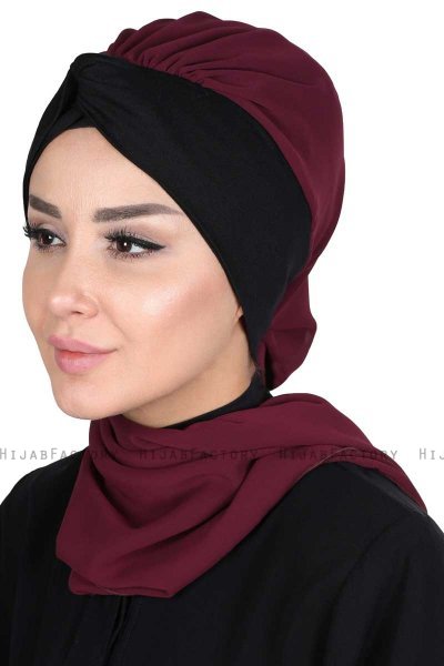 Gill - Pflaume & Schwarz Praktisch Hijab