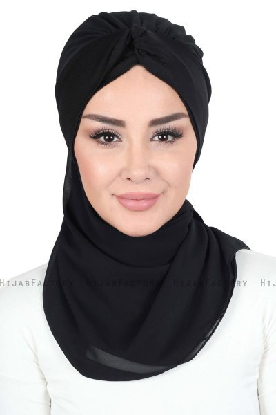 Gill - Schwarz & Schwarz Praktisch Hijab