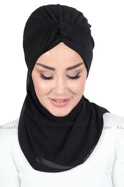 Gill - Schwarz & Schwarz Praktisch Hijab