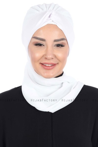 Gill - Weiß & Weiß Praktisch Hijab