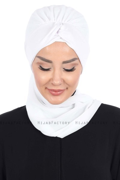 Gill - Weiß & Weiß Praktisch Hijab