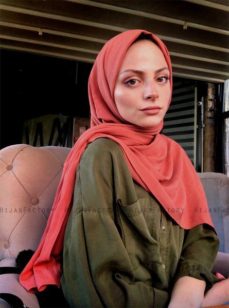 Hanadi - Terracotta Baumwolle Hijab - Mirach