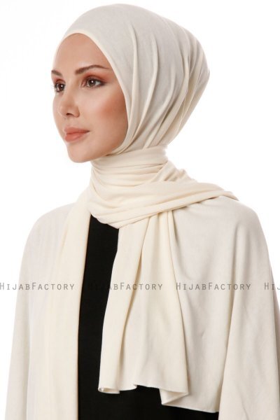 Hande - Creme Baumwolle Hijab - Gülsoy