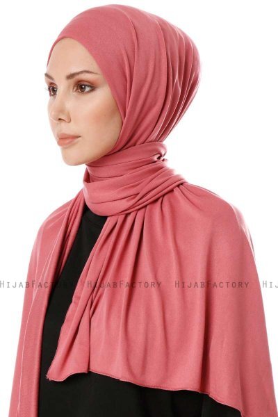 Hande - Altrosa Baumwolle Hijab - Gülsoy