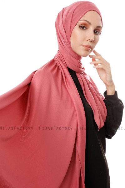 Hande - Altrosa Baumwolle Hijab - Gülsoy