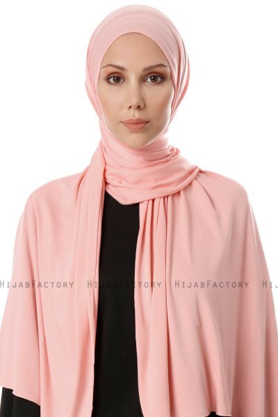 Hande - Lachsfarbe Baumwolle Hijab - Gülsoy