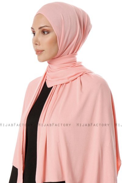 Hande - Lachsfarbe Baumwolle Hijab - Gülsoy