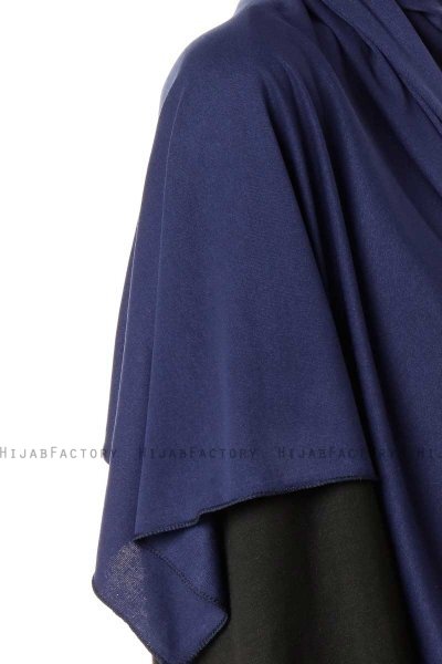 Hande - Navy Blau Baumwolle Hijab - Gülsoy
