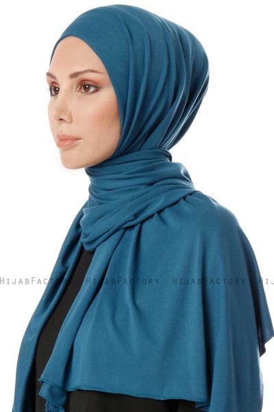 Hande - Benzinblau Baumwolle Hijab - Gülsoy