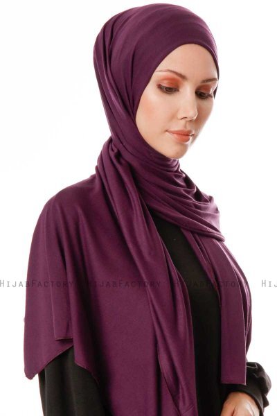 Hande - Pflaume Baumwolle Hijab - Gülsoy