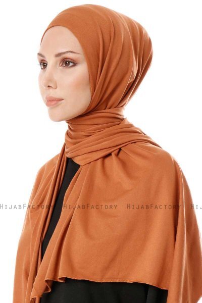 Hande - Terracotta Baumwolle Hijab - Gülsoy